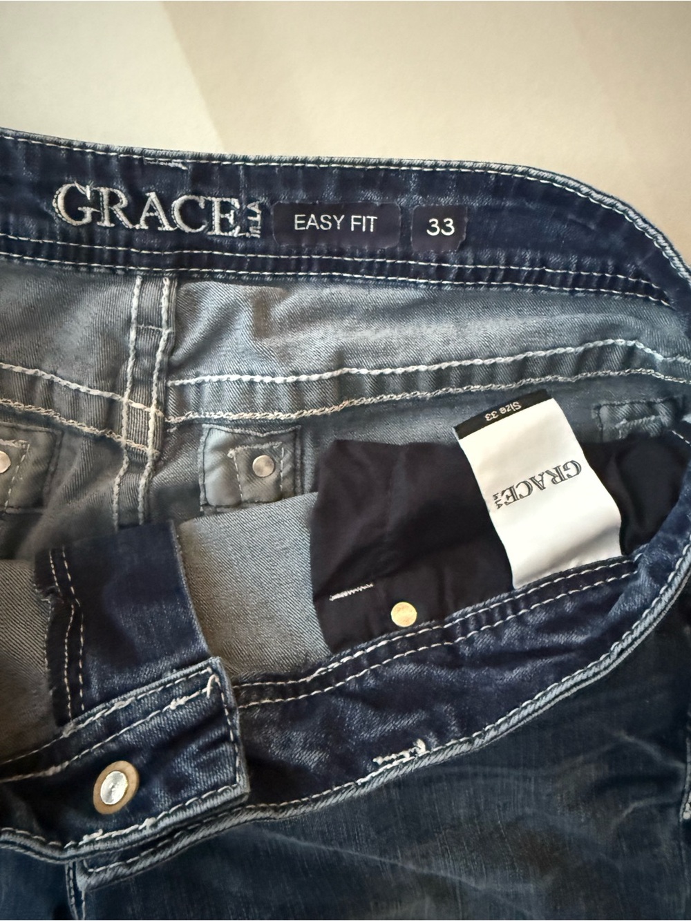 Grace in LA Embellished Bootcut Jeans Size 33 - Picture 5 of 6